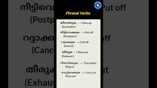 Learn Phrasal Verbs  Spoken English Malayalam [upl. by Corwun]