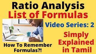 RATIO ANALYSIS List of FormulaTamilManagement AccountingEasy Steps to Remember FormulaRajasekar [upl. by Alletnahs]