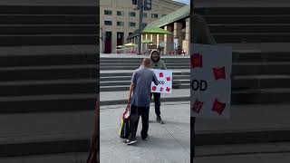 HOMELESS MAN teaches the world a lesson that they will never forget￼ shorts [upl. by Enelear561]