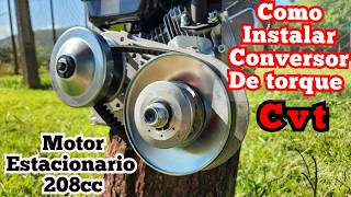 como instalar CONVERSOR de torque CVT no motor ESTACIONARIO [upl. by Adnulahs]