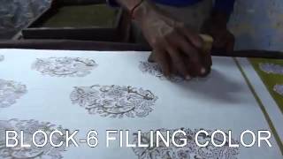 HAND BLOCK PRINTING PROCESS WITH SUBTITLES [upl. by Lindahl100]