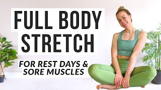 15MIN FULL BODY STRETCHING  Prefect for rest days sore muscles amp flexibility [upl. by Latrina]