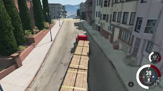 Screamin Detroit haules Heavy load up hill BeamNG Drive [upl. by Thorley]