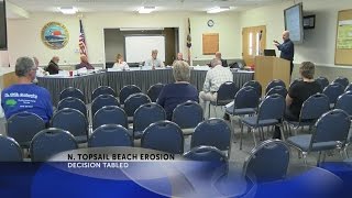 North Topsail Beach Aldermen wait to take action to help stop erosion on North End [upl. by Dianuj]