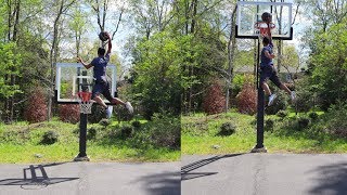 Attempting To Dunk 12 Foot Basketball Hoop [upl. by Adnuhser]