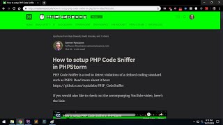 How to setup PHP Code Sniffer in PHPStorm [upl. by Airamesor122]