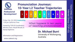 Pronunciation Journeys 10Year Trajectories of Teachers of English [upl. by Cardew220]