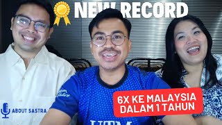 NEW RECORD About Sastra  YouTuber Luar Negara PALING SERING ke Malaysia [upl. by Gilchrist]