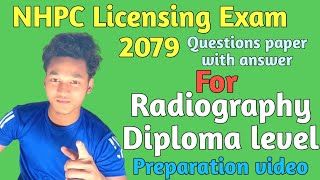 Radiography License exam 2079 magh  NHPC Licensing Exam for Radiography diploma level [upl. by Lenroc584]