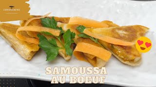 Samoussa au boeuf Cuisinebene  recette facile et rapide [upl. by Linskey]