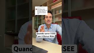 🛑QUANDO SERVE L’ISEE PER IL BONUS NIDO [upl. by Sissel327]