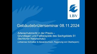 Artenschutzrecht in der Praxis – Grundlagen und Fallbeispiele des Sachgebiets 51 RvOB [upl. by Andeee666]