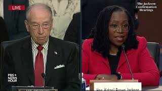 WATCH Sen Chuck Grassley questions Jackson in Supreme Court confirmation hearings [upl. by Aknaib]