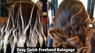 How to Balayage Hair  Freehand Painting Technique Full Tutorial [upl. by Behm874]