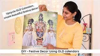 Reuse Old Calendars to create beautiful festive decor low cost reuse upcycle old calendards TTD [upl. by Iruahs]