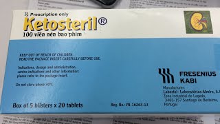 Thuốc Ketosteril 600mg  Ketosteril Laboratório Fresenius Kabi Pharma Portugal [upl. by Asenav]