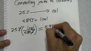 Joule and calorie conversions [upl. by Pantin240]