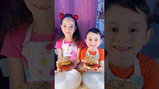 A recipe for a healthy square vegetarian hamburger for children shorts viral cooking children [upl. by Bannister]