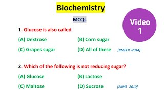 Biochemistry MCQ With Answers Biochemistry MCQSeries Videos  Part 1 [upl. by Atteyram219]