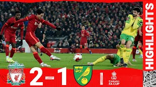 Highlights Liverpool 21 Norwich City  Minamino double secures FA Cup progress [upl. by Enirhtac]