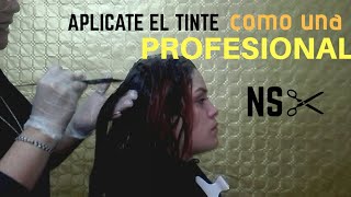 COMO APLICAR TINTE COMO UNA PROFESIONAL 👸👸  retoque de raíz cabello virgen y cabello con canas [upl. by Niobe]