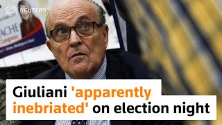 Giuliani apparently inebriated on 2020 election night [upl. by Oregolac486]