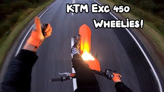 Ktm Exc 450  Wheelies [upl. by Gavin]