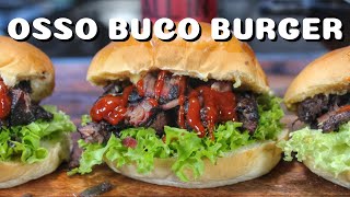 OSSO BUCO BURGER  LOW and SLOW smoked SLICE OF BEEF SHANK TENDER AF  0815BBQ  International [upl. by Gowon]