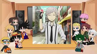 Anime Protagonists react to Atsushi Nakajima  810  Bungou Stray Dogs [upl. by Balliol264]