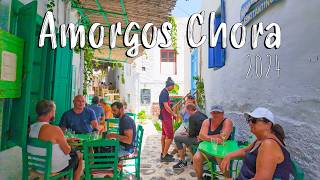 Amorgos Greece Chora easily could replace SANTORINI amp MYKONOS combined walking tour 4k drone [upl. by Skinner]