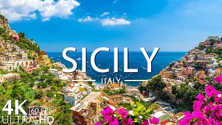 FLYING OVER SICILY 4K UHD  Relaxing Music Along With Beautiful Nature Videos  4K Video Ultra HD [upl. by Onaicul]