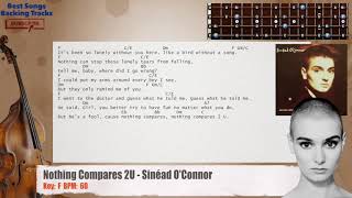 🎻 Nothing Compares To You  Sinéad OConnor Bass Backing Track with chords and lyrics [upl. by Aivatnuhs]