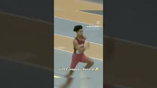 U 20 recordlongjump youtubeshort trackandfield shorts [upl. by Enohs]