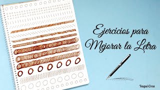 Los Ejercicios de Caligrafía de Calentamiento que yo hago  Ejercicios para Mejorar la Letra [upl. by Kinnie]