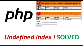 Notice Undefined index Id Error in PHP 100 Solution [upl. by Ameluz]