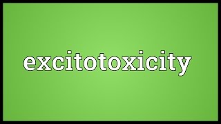 Excitotoxicity Meaning [upl. by Lynnelle]