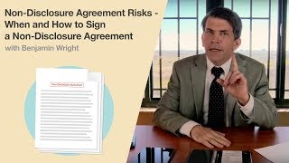 Non Disclosure Agreement NDA Risks When and How to Sign a Non Disclosure Agreement [upl. by Netsrak]