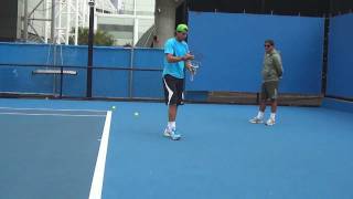 Rafael Nadal practice at the Australian Open 2012  Part one [upl. by Artsa]