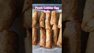 Make Peach Cobbler Egg Rolls With Me 🍑🍑🍑 peach peaches peachcobbler eggroll shorts [upl. by Tamas]