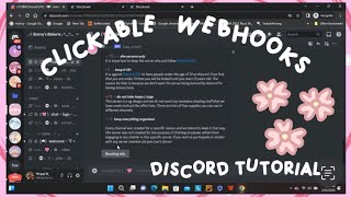 💗 How to make CLICKABLE WEBHOOKS   Discord Tutorial [upl. by Anirrak]