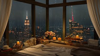 4K Cozy Bedroom in New York City with Jazz Music for Relax and Study [upl. by Messab]