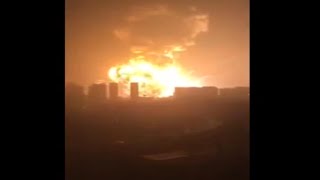 Tianjin China Explosion Synced Up Tianjin explosion [upl. by Natsyrt930]