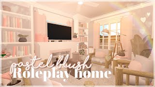 pastel blush roleplay home♡ bloxburg speedbuild 90k  luminto [upl. by Annirac]