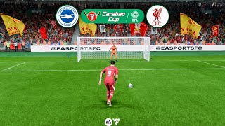 Carabao Cup  Brighton vs Liverpool  Penalty Shootout [upl. by Seldon]