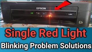 Epson L380L360 L210L220 L800 SINGLE RED LIGHT BLINKING PROBLEM SLOUTION  paper jaam IN HINDI [upl. by Aizan]