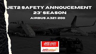 Jet2 Airbus A321 200 Safety Annoucement [upl. by Neitsabes]