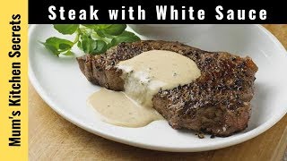 Beef Steak with White Sauce  Steak Beef Steak Recipe [upl. by Tymes]