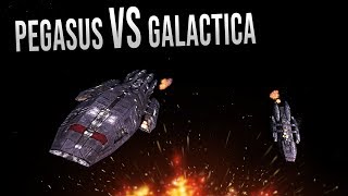 BATTLESTAR PEGASUS vs BATTLESTAR GALACTICA  Epic battles [upl. by Imeka45]