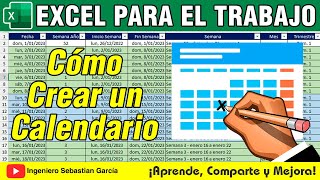 Cómo crear un calendario en Excel [upl. by Eppilihp]