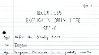 BEGLA 135 solved handwritten assignment 20232024  BEGLA 135 solved assignment in English 20232024 [upl. by Farley]